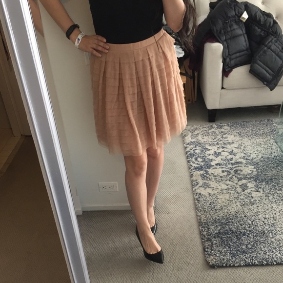 BCBG nude ruffle skirt( very Sex and the City SJP) - Picture 6 of 6